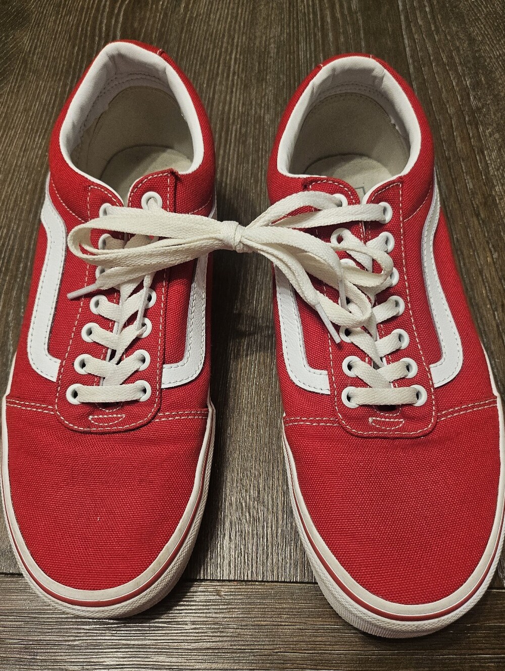 Vans Ward Racing Red Men's Size 10 Low Top Shoes Near Mint Worn 3 Time